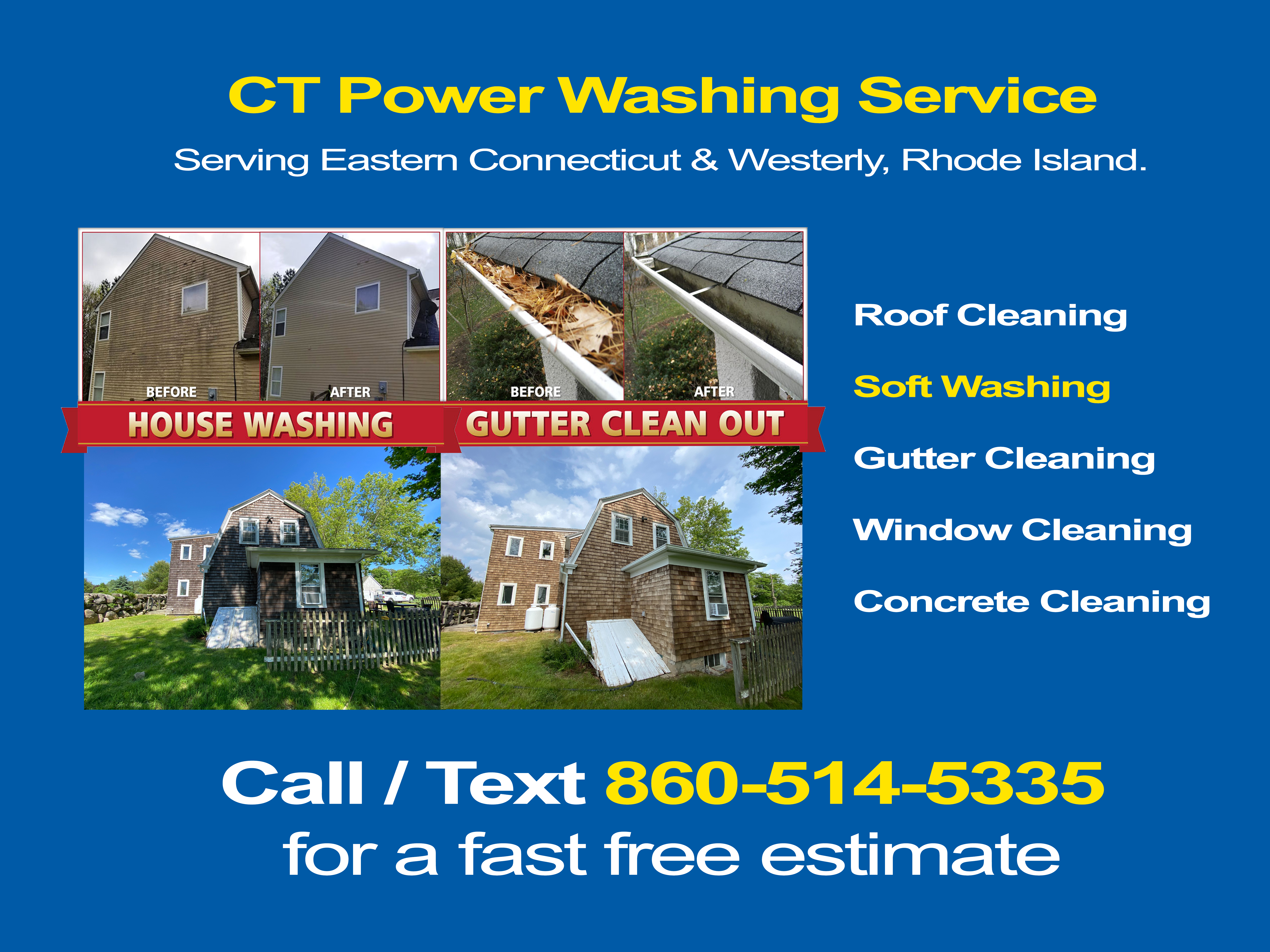Power Washing Old Saybrook, CT | Roof Cleaning, Softwash Service